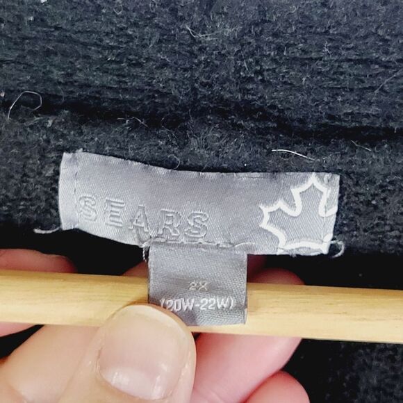 Sears Elegant Black Shawl Sweater - Picture 3 of 8